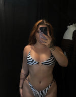 Load image into Gallery viewer, THE ZEBRA BRALETTE TINI-T-KINI
