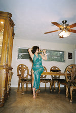 Load image into Gallery viewer, THE TUSCAN TEAL LACE SLIP
