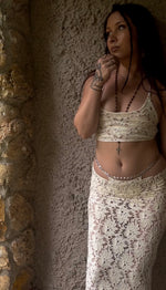 Load image into Gallery viewer, THE POSITANO LACE HALTER  TINI-T-KINI &amp; MIDI SET
