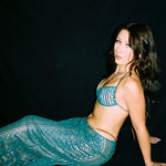 Load image into Gallery viewer, THE TUSCAN TEAL LACE SARONG SET
